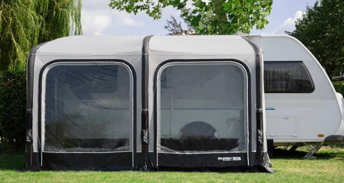 Westfield Wohnwagen Teilzelt Vega 375 Anbauhöhe 245 - 255 cm 1x aufgebaut