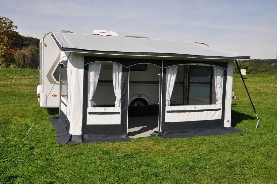 Dauerstand Teilzelt Friesland 300x240cm Einzug links