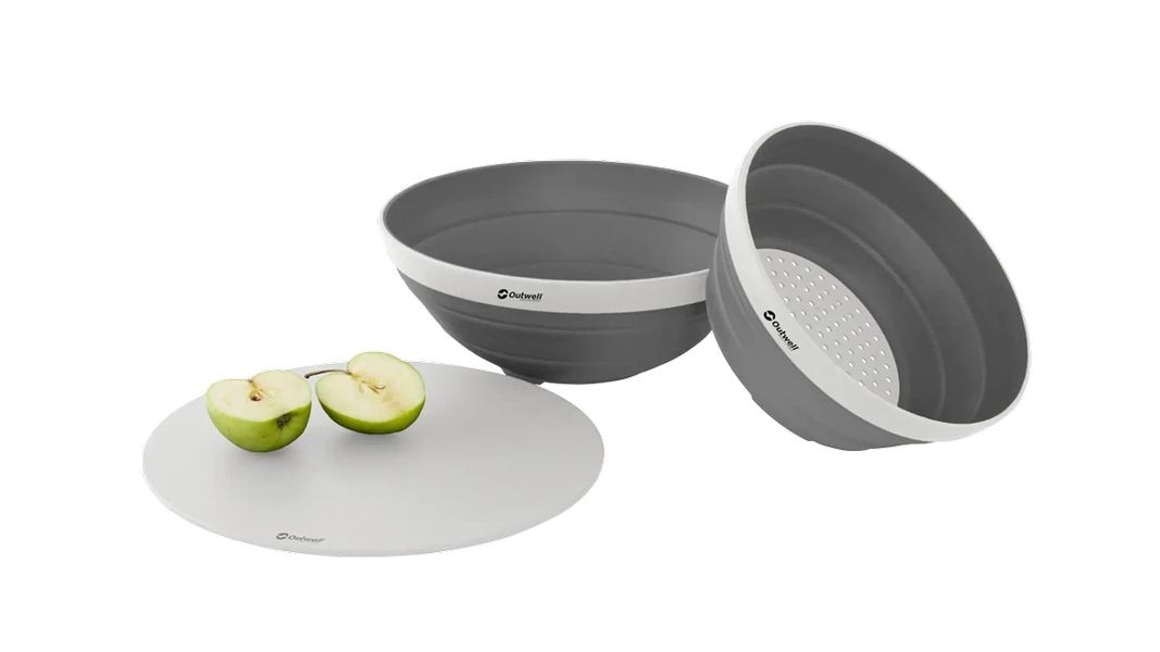 Collaps Schüssel- & Sieb-Set Grey Mist