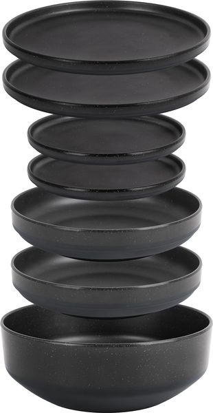 Geschirrset 6 in 1 Odette Double Black