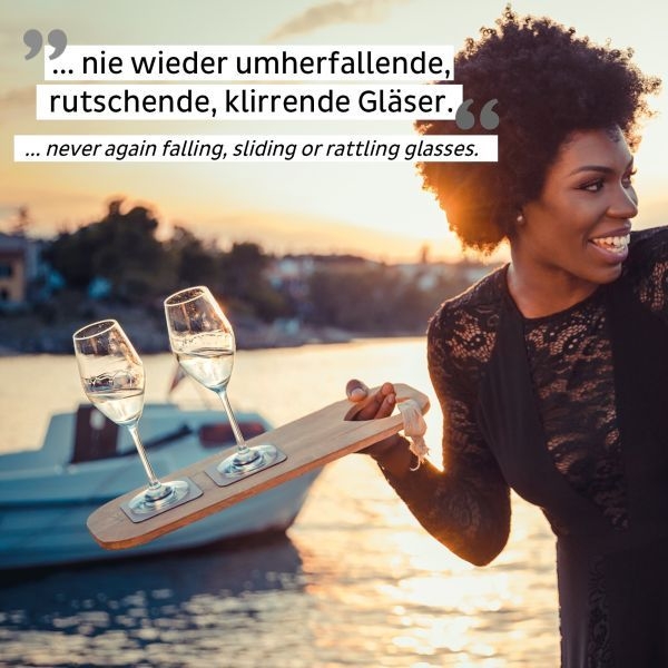 Magnet Kristall Champagnerglas 200ml 2er Set