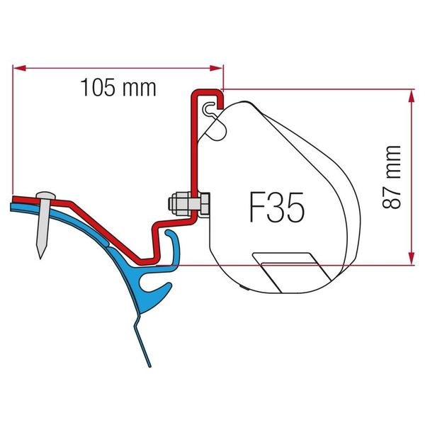 Markisenadapter VW T6 Kepler für F35