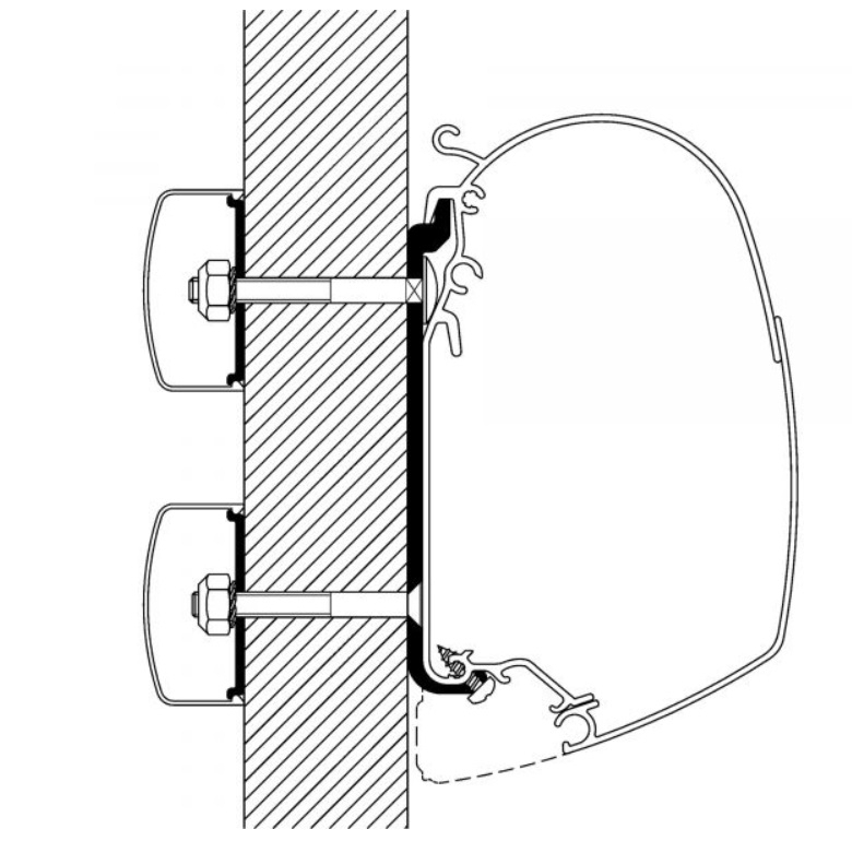 Flat-Adapter für Omnistor Serie 5 und 8 mit Länge 4,5 m, B-Ware