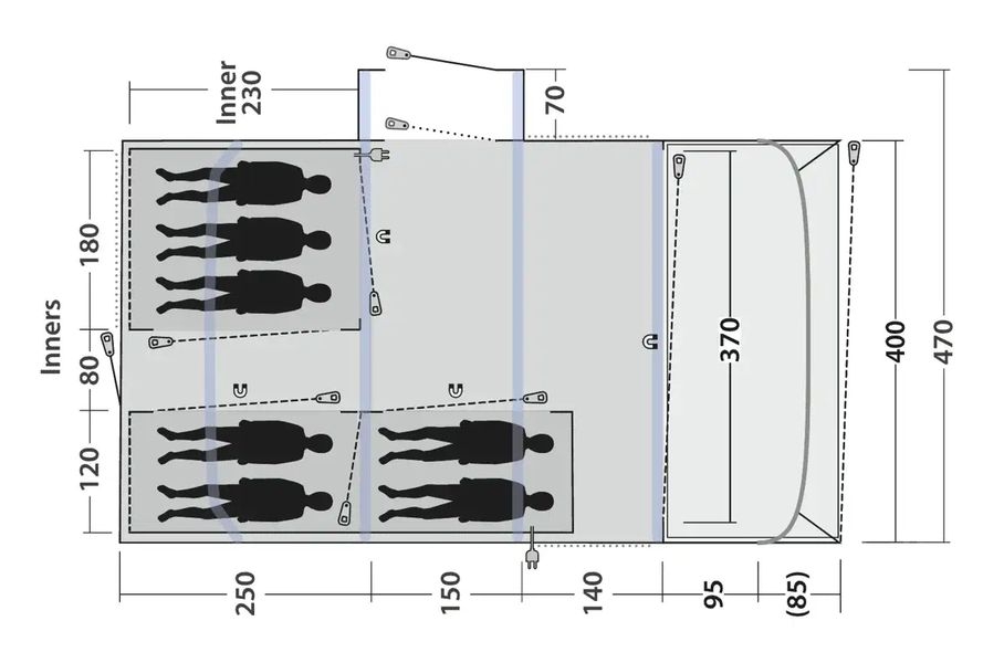 7 Personen Tunnelzelt Vermont 7 Air 7 Personen Tunnelzelt Vermont 7 Air