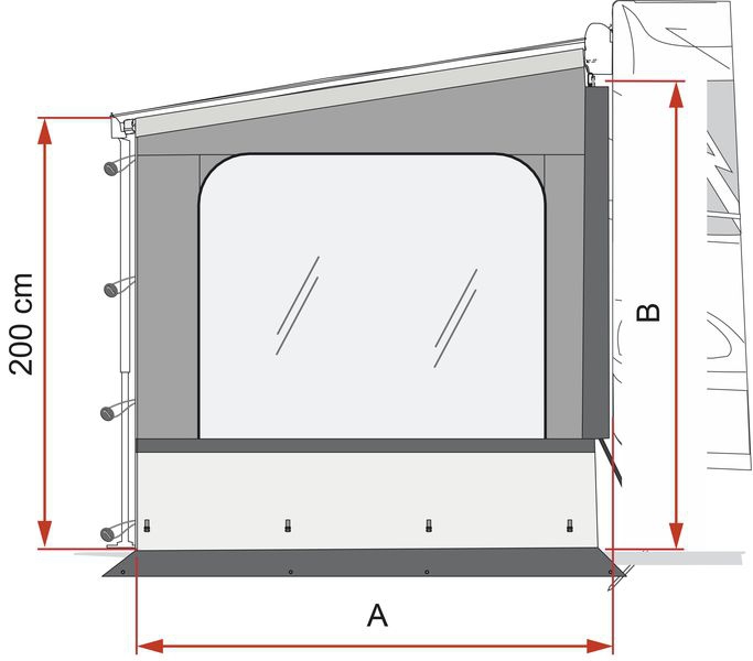 Fiamma Seitenwand Side W Pro Van für Markise F40