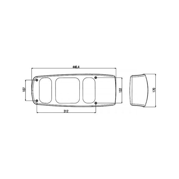 Heckleuchte Caraluna I - Reisemobile rechts 12V