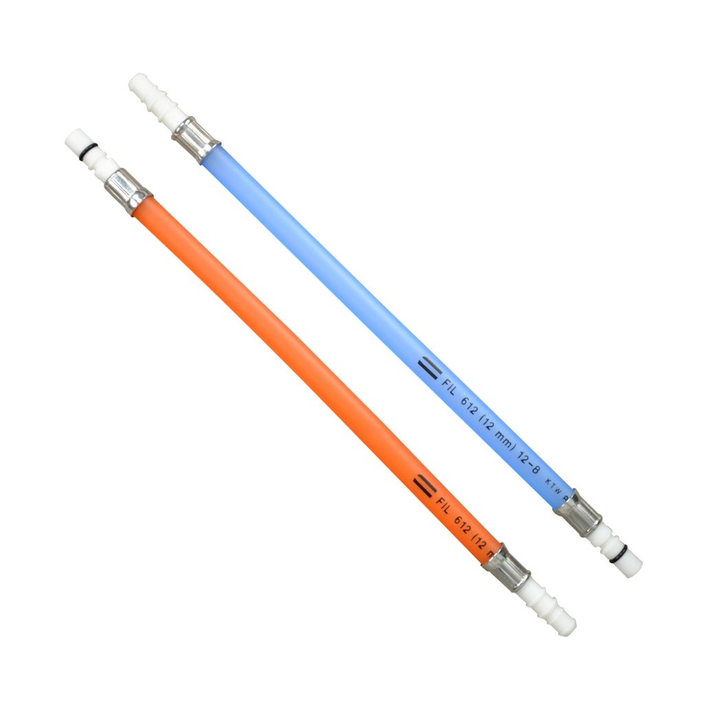 Flexibler Anschluss blau 250 mm für Armaturen, Anschluss F