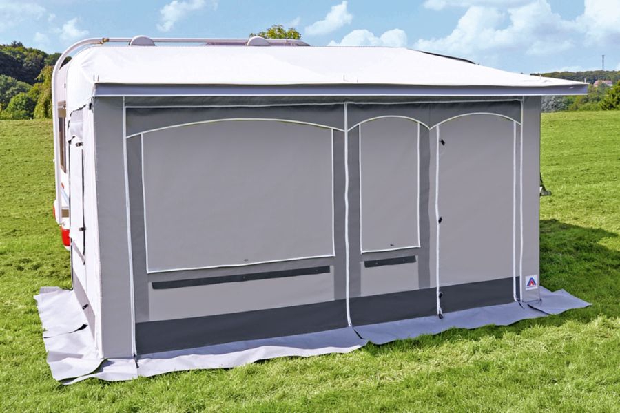 Dauerstand Teilzelt Wien 300x240cm Einzug links