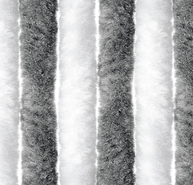 Flauschvorhang 100 x 200cm grau /weiß