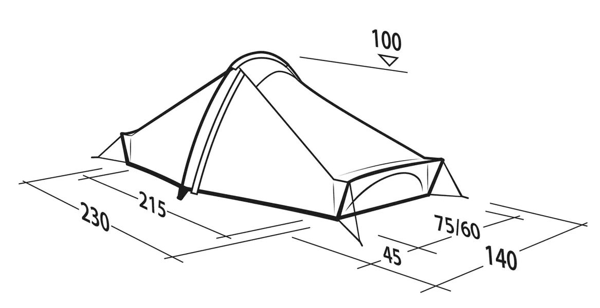 1 Personen Tunnelzelt Starlight 1 Exp Ausstellungsstück