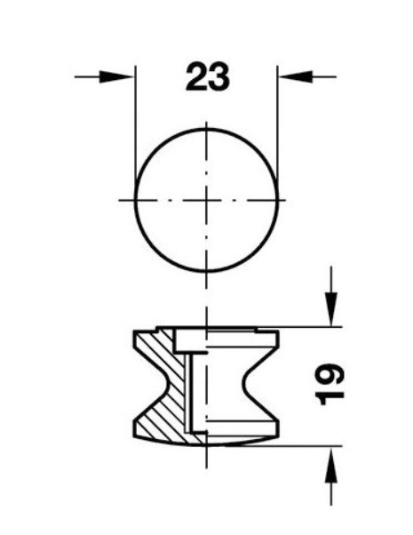 Druckknopf mit Rosette vernickelt