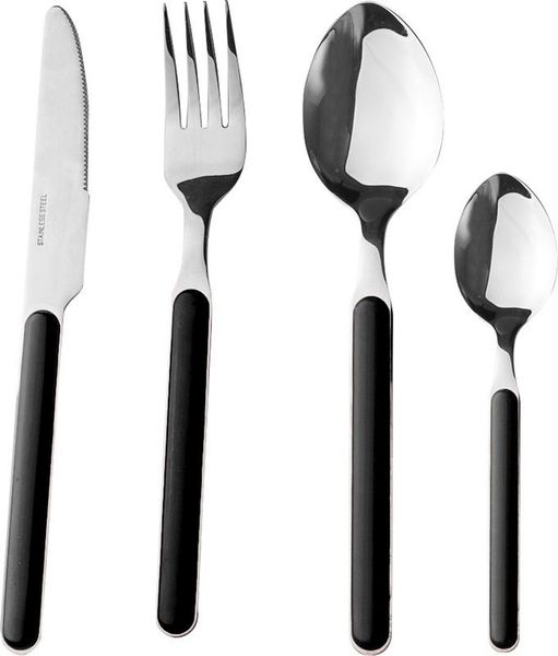 16-teiliges Besteck-Set Delice schwarz