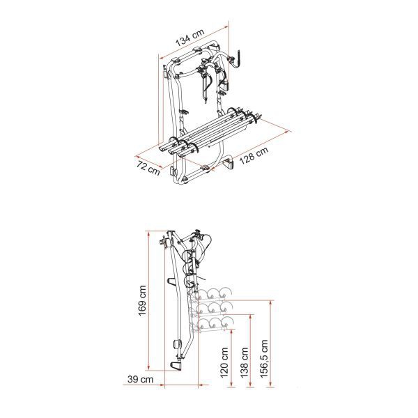 Fiamma Fahrradträger Carry-Bike Sprinter Frame, mit doppelter Hecktür