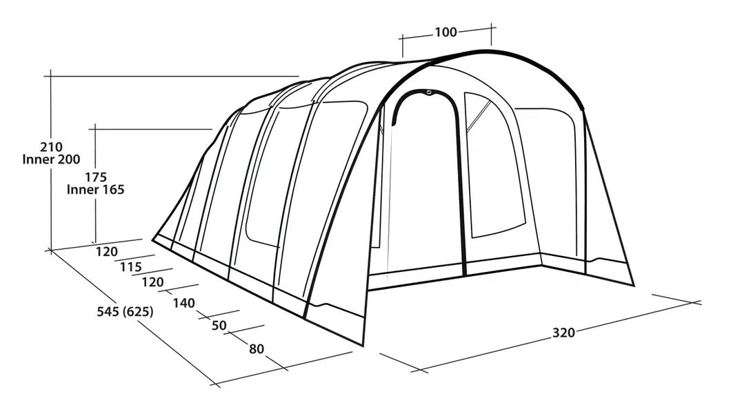 5 Personen Tunnelzelt Ohio 5 TC