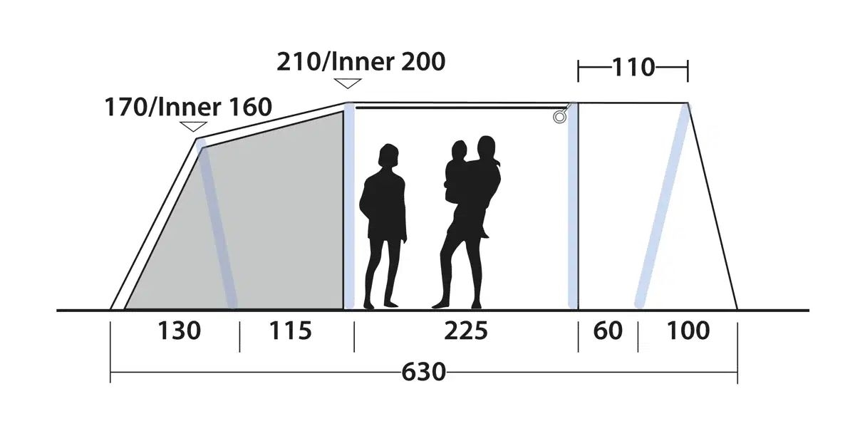 4 Personen Tunnelzelt Sacramento 4 Air
