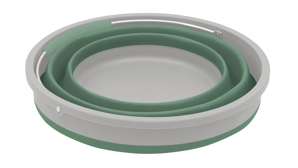 Faltbarer Collaps Eimer mit Deckel Shadow Green