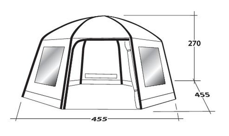 Field Yurt für 8 Personen MUSTER - Polyester mit Stahl-Gestänge