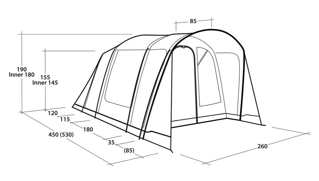4 Personen Tunnelzelt Birdland 4 TC