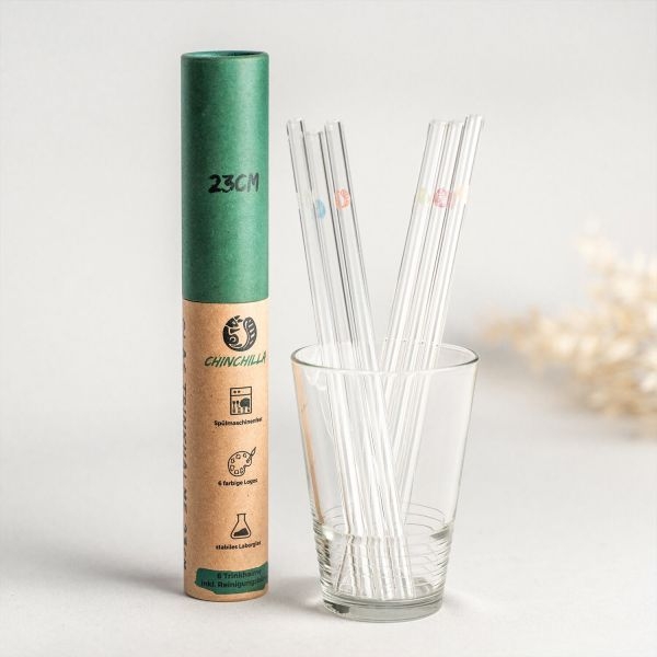 Glastrinkhalme - 6 Stück, L