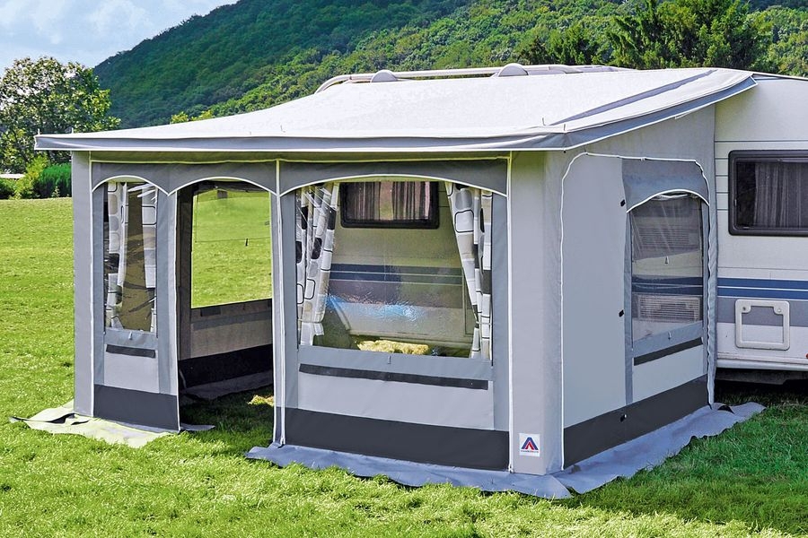 Dauerstand Teilzelt Wien 350 x 240 cm Einzug rechts Fotozelt