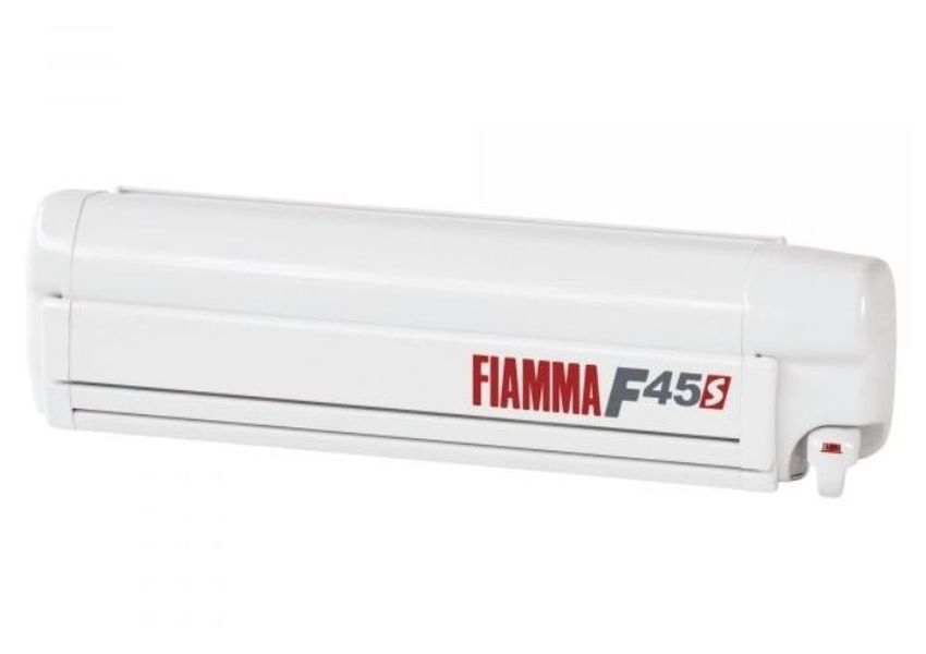 Markise F45S PSA Gehäuse weiß Tuchfarbe grau
