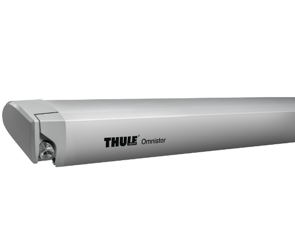 Markisenset Omnistor 6300 für Fiat Ducato ab 07/2006, eloxiert, 4 x 2,5 m, End- kappen grau, Tuch Mystic-Grau