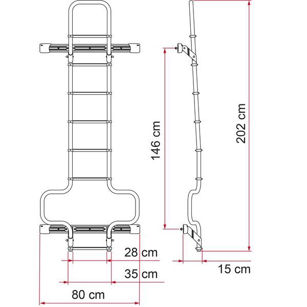 Heckleiter Deluxe DJ Ducato H3 - silber