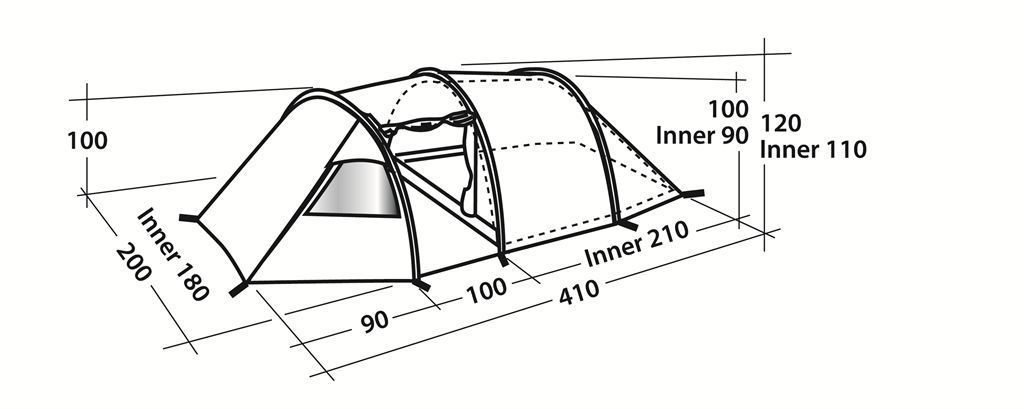 3 Personen Campingzelt Spirit 300