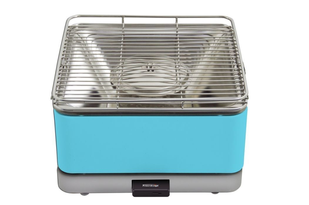 Feuerdesign Holzkohlen-Tischgrill Teide Farbe: Blau