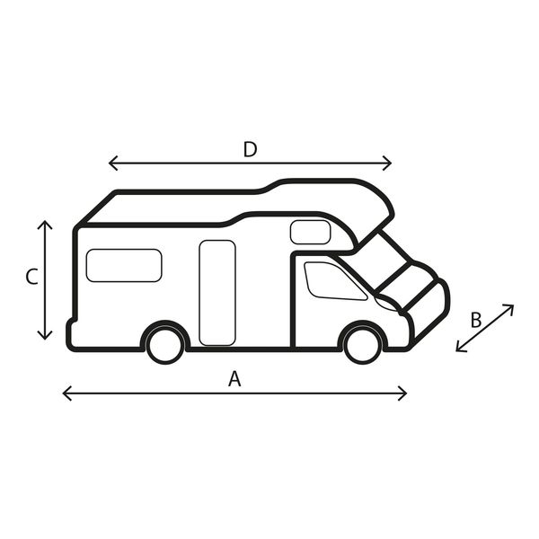 Schutzhülle Camper Cover Design 750-800 cm