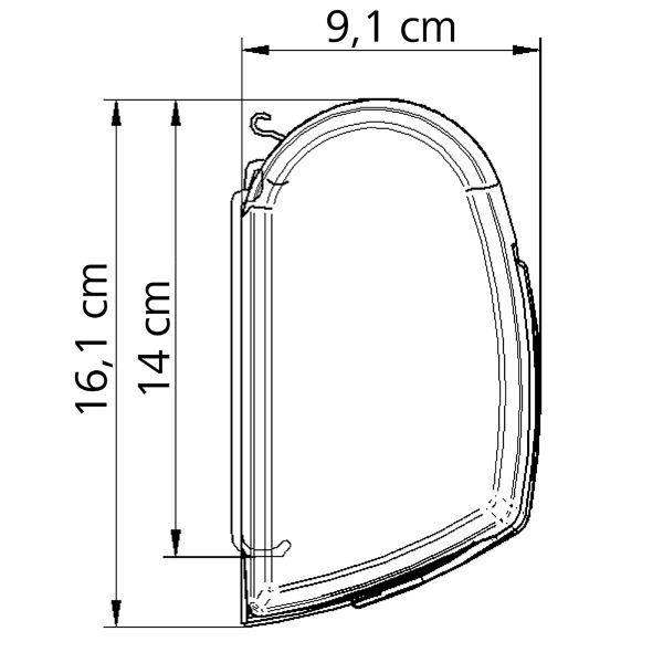Markise TO 5200, 3,75 x 2,5 m, Gehäuse anthrazit, Mystic-Grau