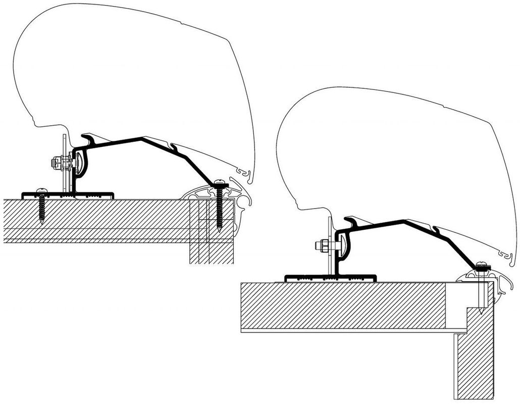 Caravan Roof Adapter für Omnistor Serie 6 und 9 mit Länge 3m, B-Ware
