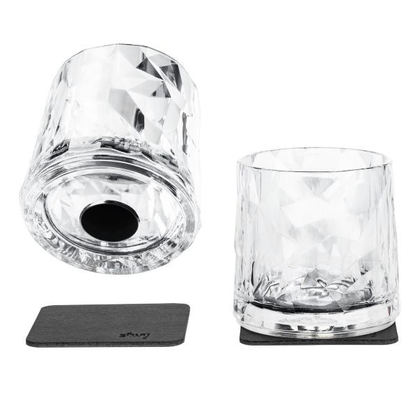 Magnet-Kunststoffgläser Whisky 250 ml, 2er-Set (crystal)