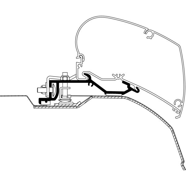Markisenset Omnistor 6300 für Fiat Ducato ab 07/2006, eloxiert, 3,25 x 2,5 m