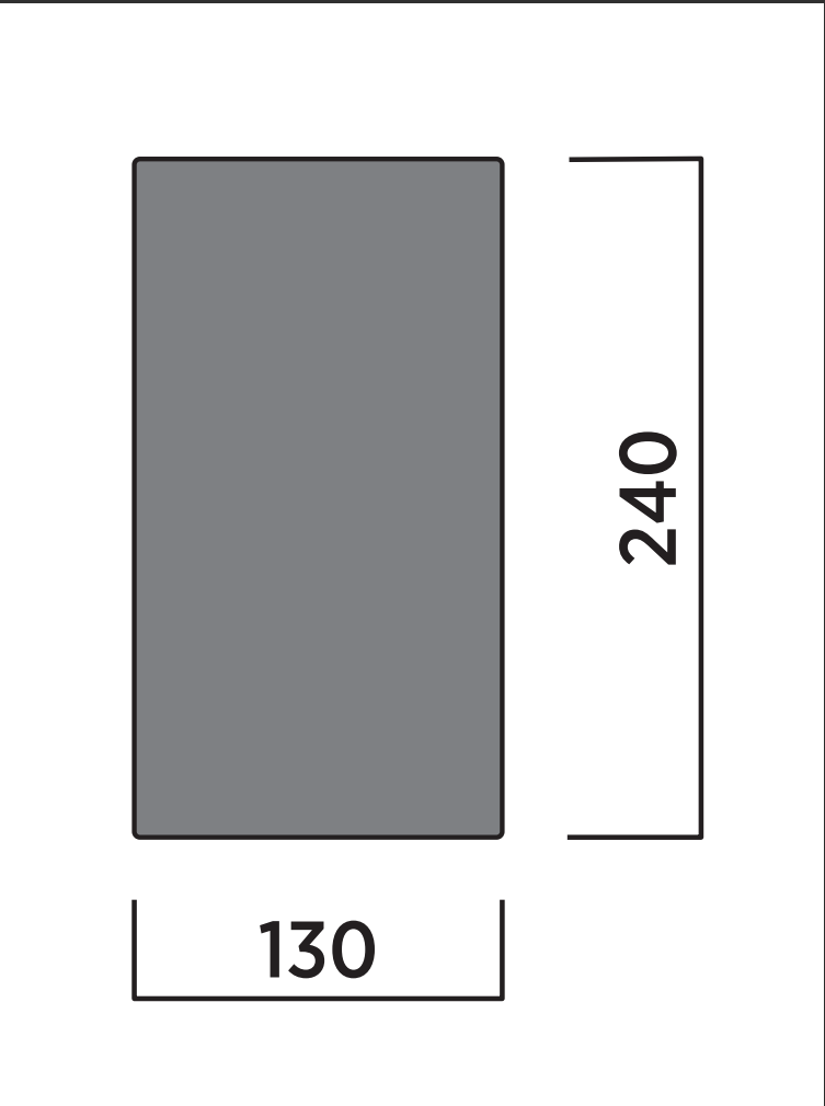 Fleeceteppich für Zelte Rosebay Universal 1.3 x 2.4 m