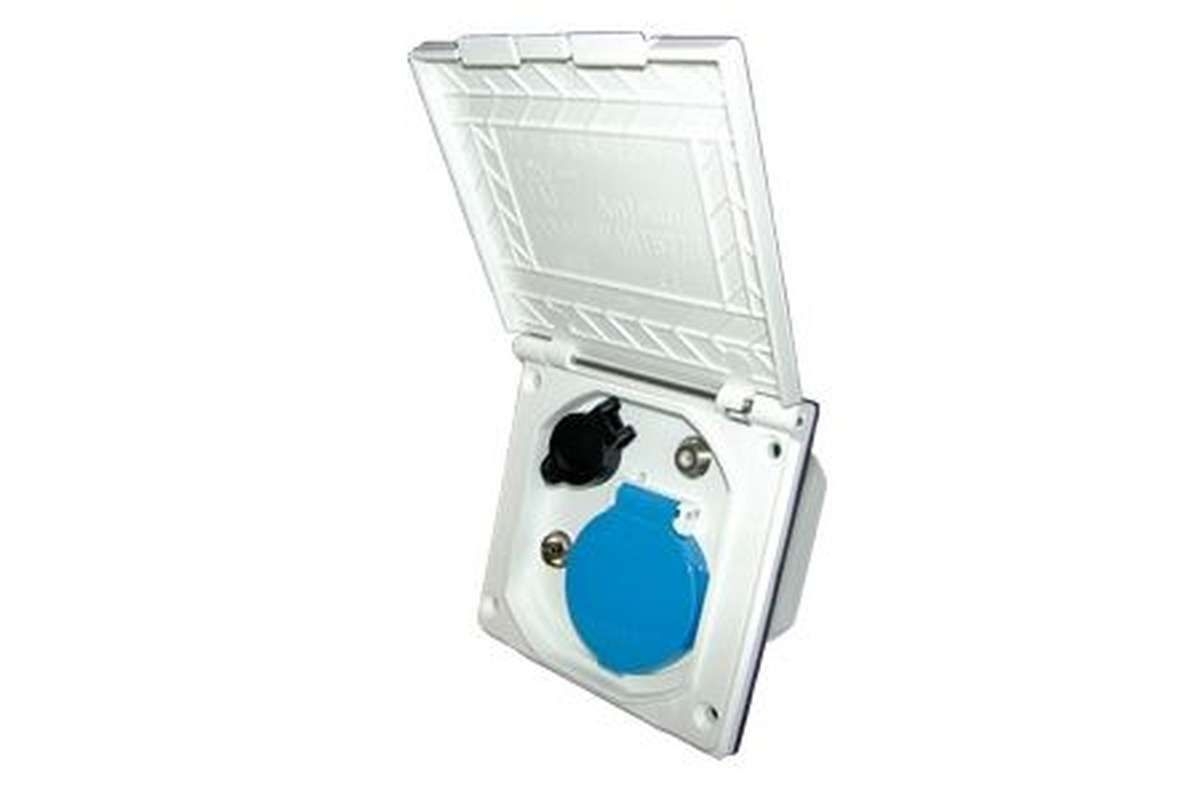 Universal Aussensteckdose weiß 220V (Schuko)