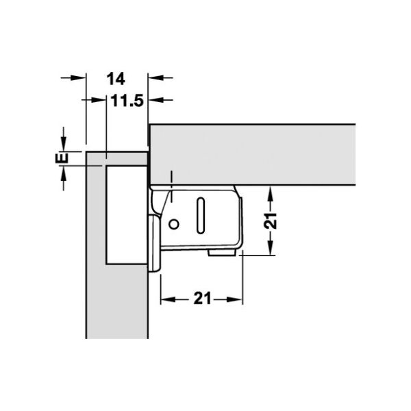 Schrankscharnier 2er-Set