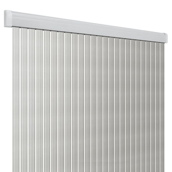 Türvorhang 60 x 190 cm silber/weiß