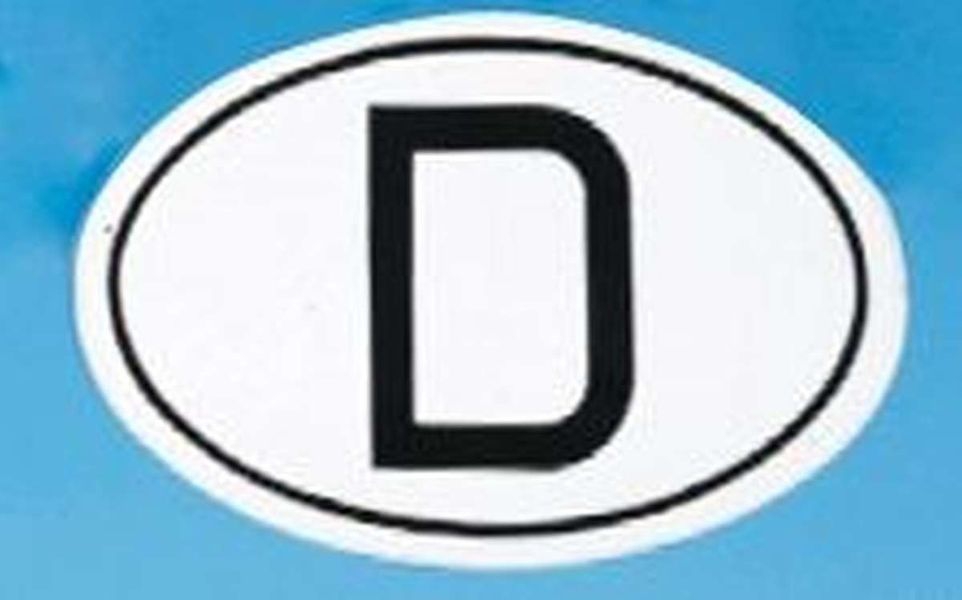 D-Schild Normgröße aus Folie 175x115 mm