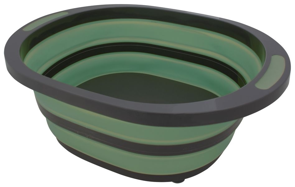 Ovale Waschschüssel mit Wasserablauf