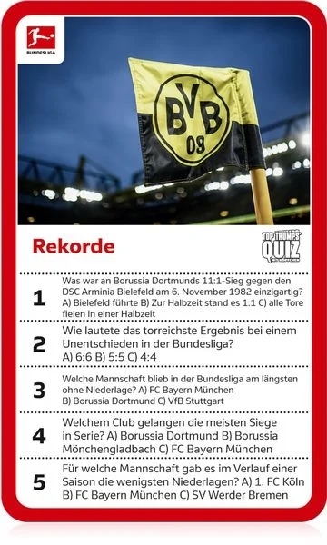 Top Trumps Winnig Moves Quiz Bundesliga