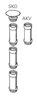 Kaminverlängerung SKD 4-teilig
