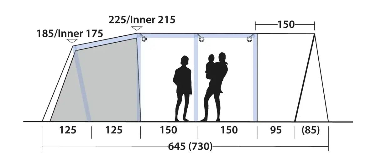 7 Personen Tunnelzelt Charleston 7 Air TC 7 Personen Tunnelzelt Charleston 7 Air TC