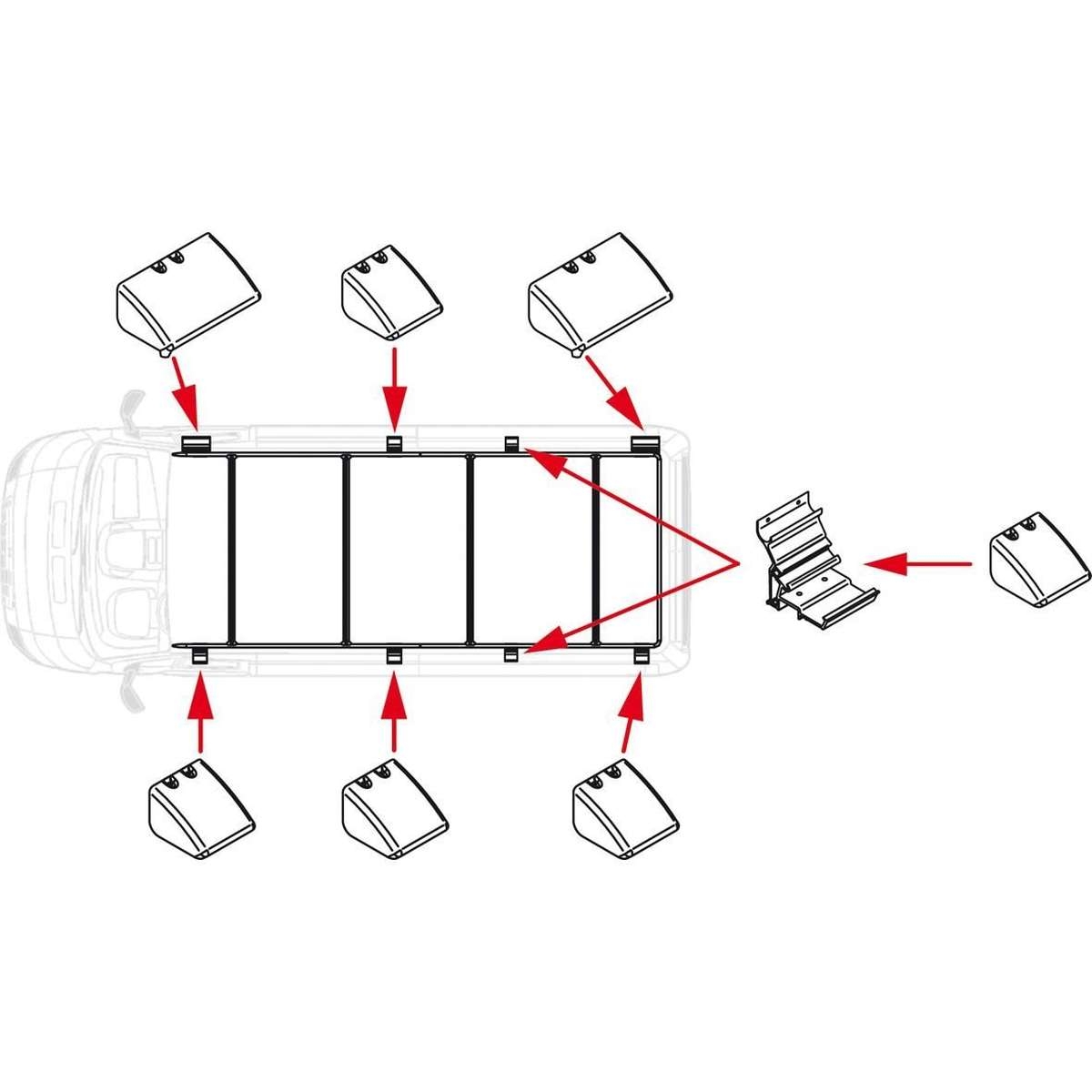 Kit Roof Rail D - Extra Abdeckung -