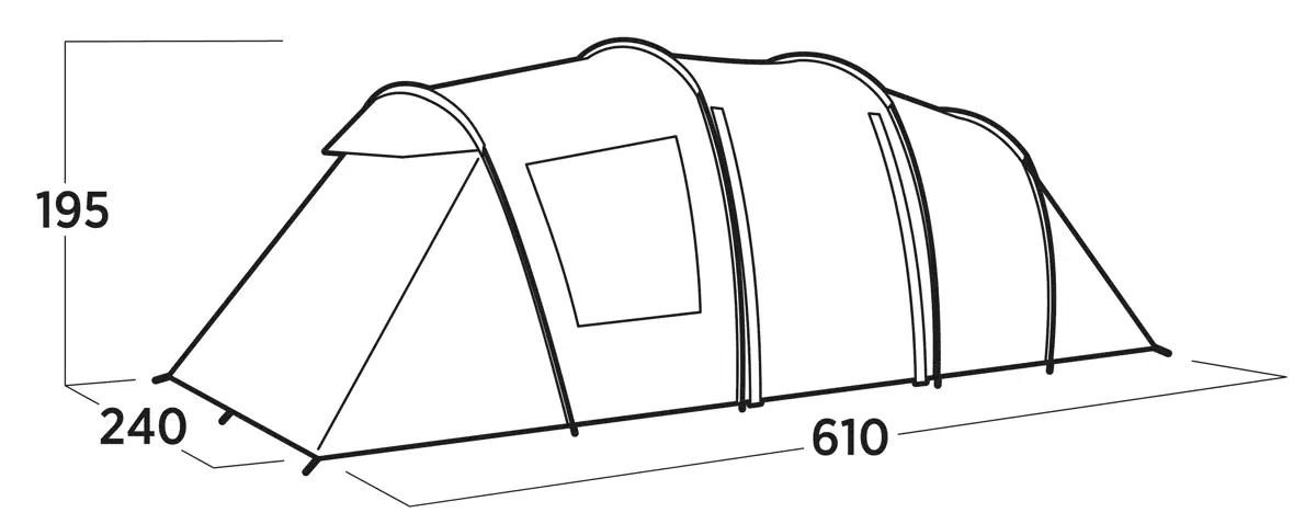 6 Personen Tunnelzelt Leka Twin 6