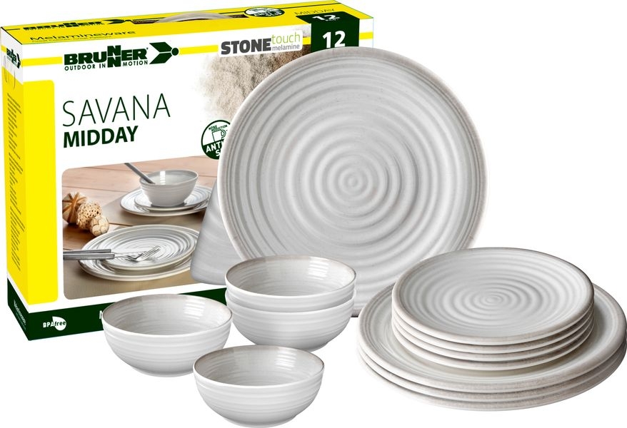 Geschirrset Midday Savana 12-teilig
