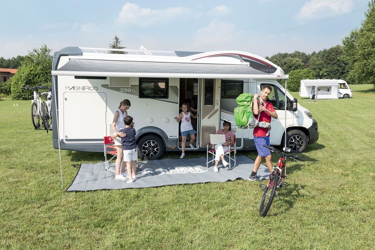 Fiamma Markise F 45 S, Länge 350 cm, Fb. Royal Grey, Gehäuse weiß, II.Wahl