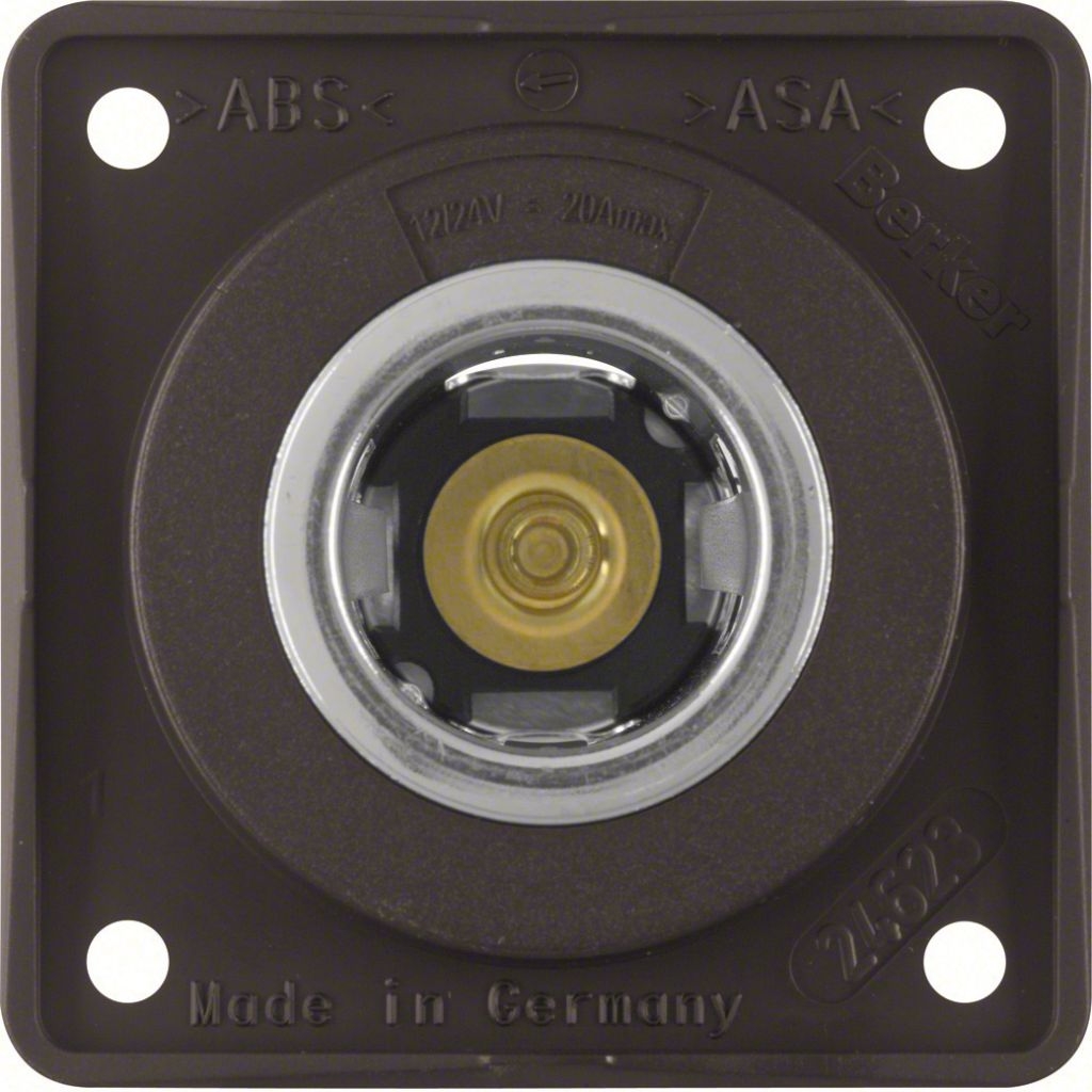 Powesteckdose 12 V / 20 A braun matt