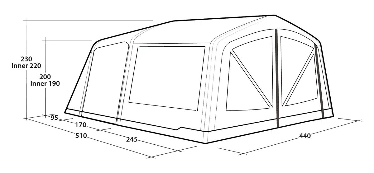 5 Personen Tunnelzelt Virginia 5 Air TC