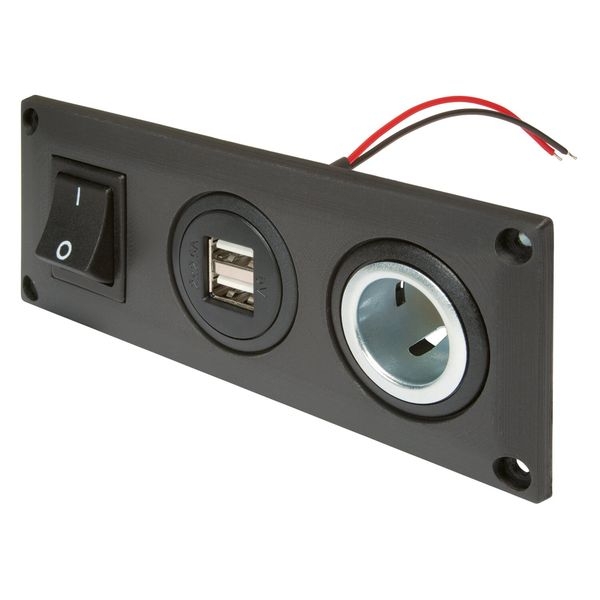 Pro Car Einbausteckdose schaltbar, 2 Power | 2 USB-A